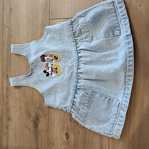 2t Minnie & Mickey denim jumper